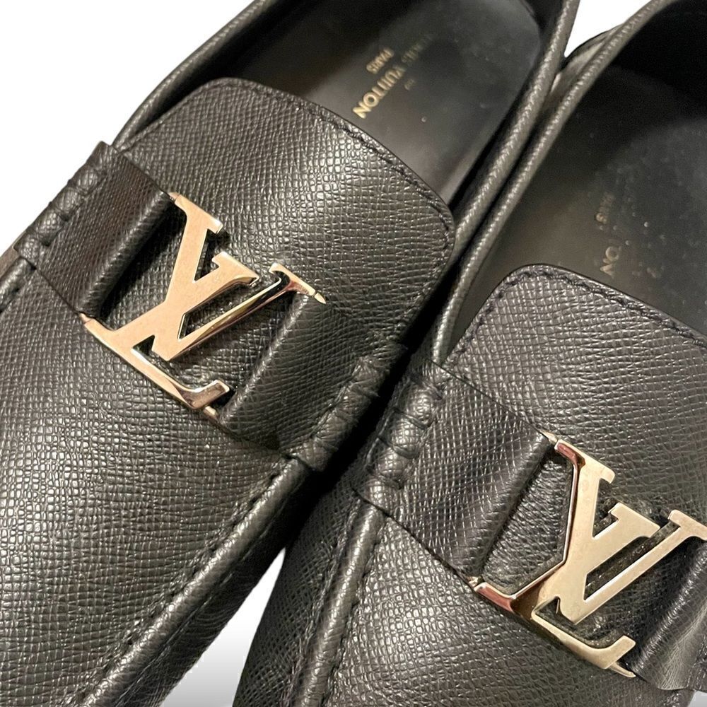 Mens LOUIS VUITTON Leather Drivers with Silver Tone Metal LV Motif |Size: 11M| - Picture 11 of 12